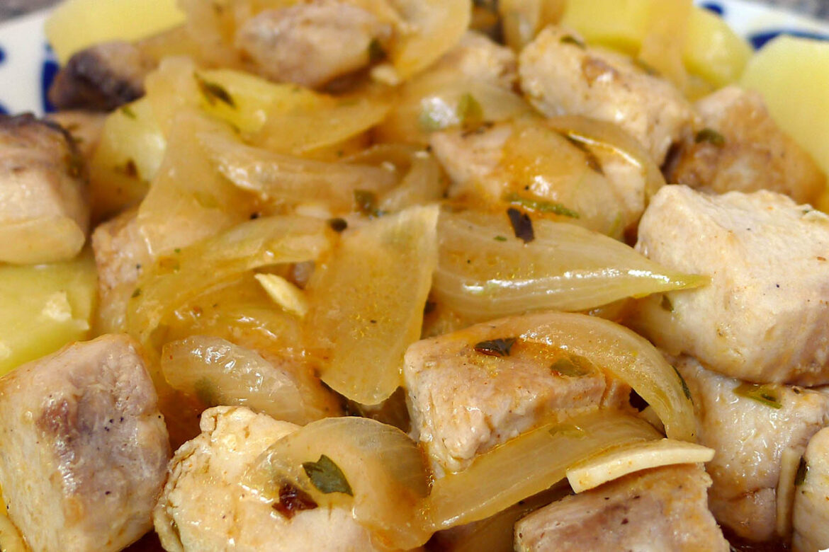 Receta de atún encebollado